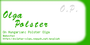 olga polster business card